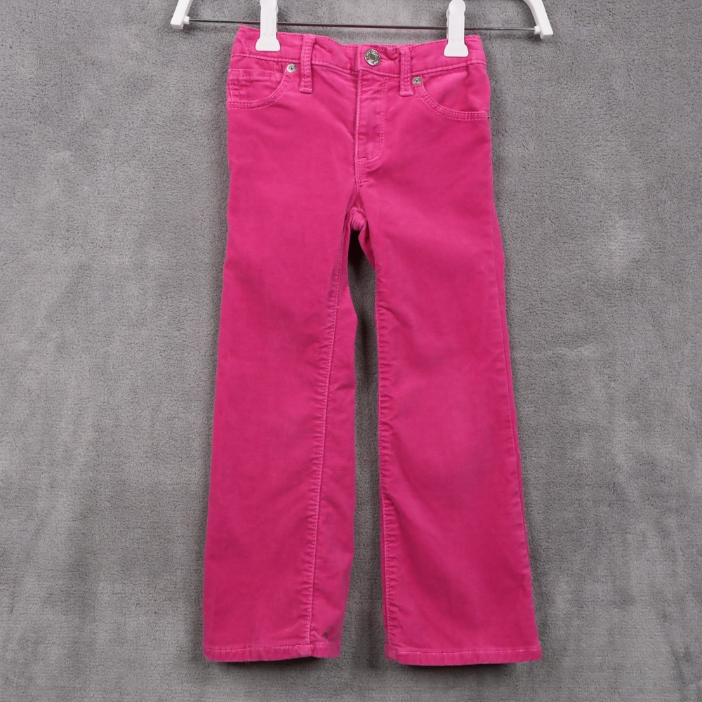BABY GAP Hot Pink Velour Jeans Pants Velvet Fuzzy Toddler Girls Sz 5